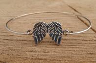 Door Roos armbandje sterling silver vleugel