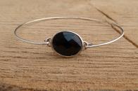 Door Roos armbandje sterling silver zwart