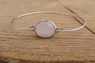 Door Roos armbandje sterling silver roze