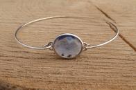 Door Roos armbandje sterling silver paars