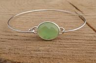 Door Roos armbandje sterling silver groen