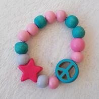 Door Roos kinderarmband Peace and Star