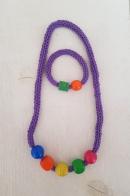 Door Roos kinderketting paars met kralen
