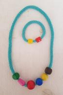 Door Roos kinderketting Turquoise met kralen